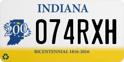IN license plate 074RXH