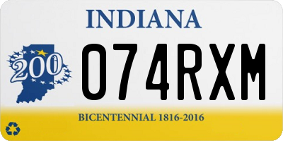 IN license plate 074RXM