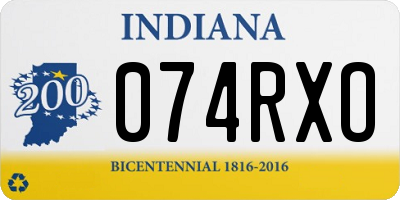 IN license plate 074RXO
