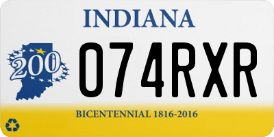 IN license plate 074RXR