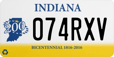 IN license plate 074RXV