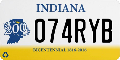 IN license plate 074RYB