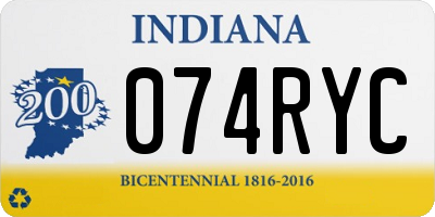 IN license plate 074RYC
