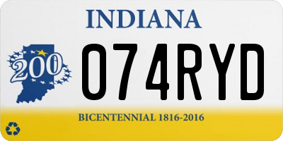 IN license plate 074RYD