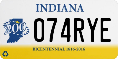 IN license plate 074RYE