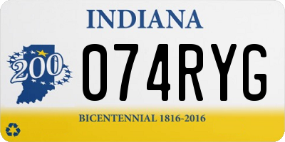 IN license plate 074RYG