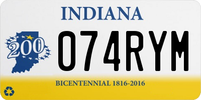 IN license plate 074RYM