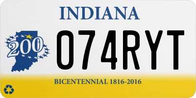 IN license plate 074RYT