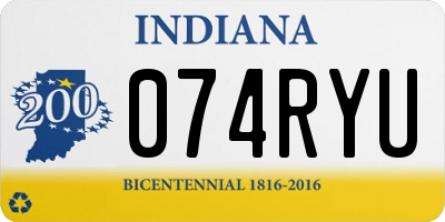 IN license plate 074RYU