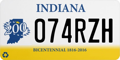 IN license plate 074RZH