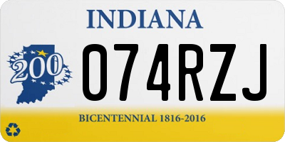 IN license plate 074RZJ