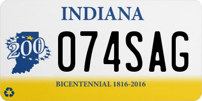IN license plate 074SAG