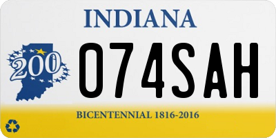 IN license plate 074SAH