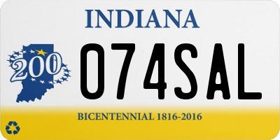 IN license plate 074SAL