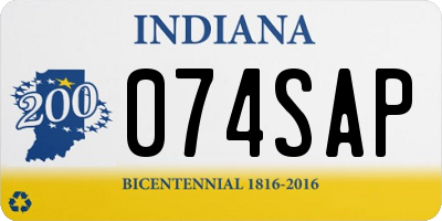 IN license plate 074SAP