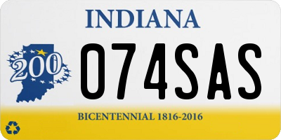 IN license plate 074SAS
