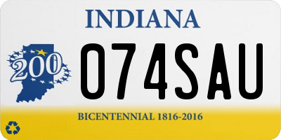IN license plate 074SAU