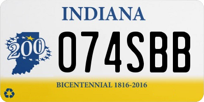 IN license plate 074SBB