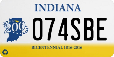 IN license plate 074SBE