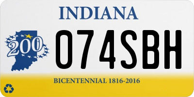 IN license plate 074SBH