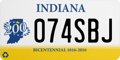 IN license plate 074SBJ