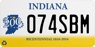 IN license plate 074SBM