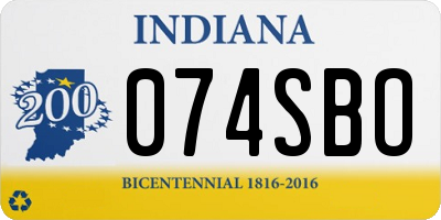 IN license plate 074SBO