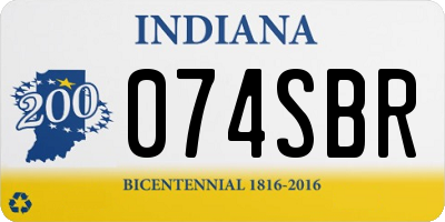 IN license plate 074SBR