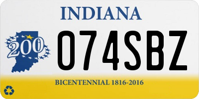 IN license plate 074SBZ