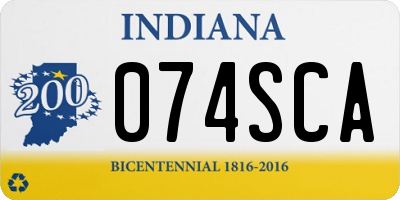 IN license plate 074SCA