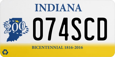 IN license plate 074SCD