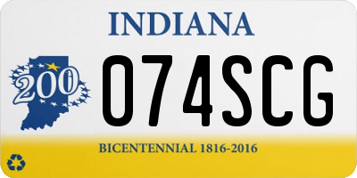 IN license plate 074SCG