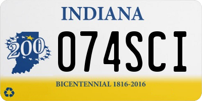 IN license plate 074SCI