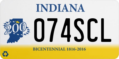 IN license plate 074SCL