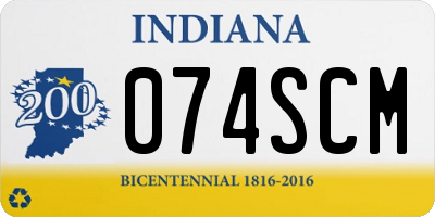 IN license plate 074SCM