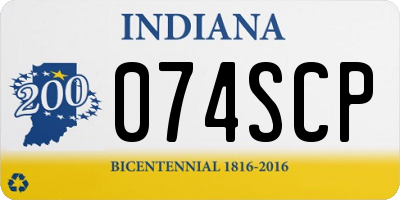IN license plate 074SCP
