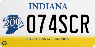IN license plate 074SCR