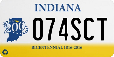 IN license plate 074SCT