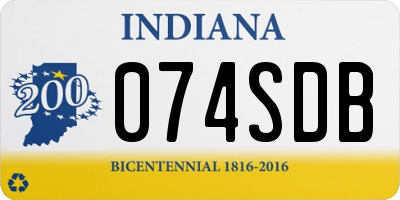 IN license plate 074SDB