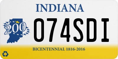 IN license plate 074SDI