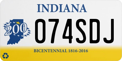 IN license plate 074SDJ
