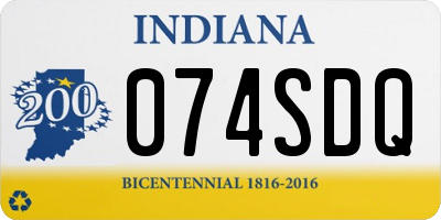 IN license plate 074SDQ