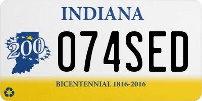 IN license plate 074SED