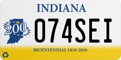 IN license plate 074SEI