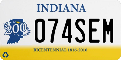 IN license plate 074SEM