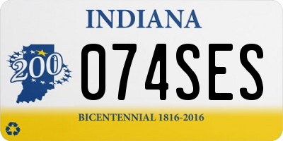 IN license plate 074SES