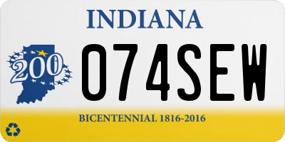 IN license plate 074SEW