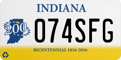 IN license plate 074SFG