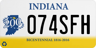 IN license plate 074SFH