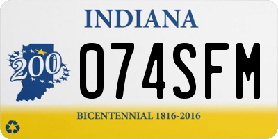 IN license plate 074SFM